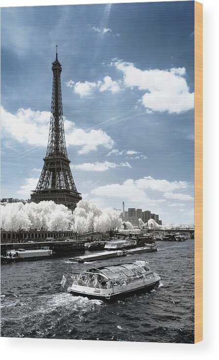 Paris Wood Print featuring the photograph Another Look - Day in Paris by Philippe HUGONNARD