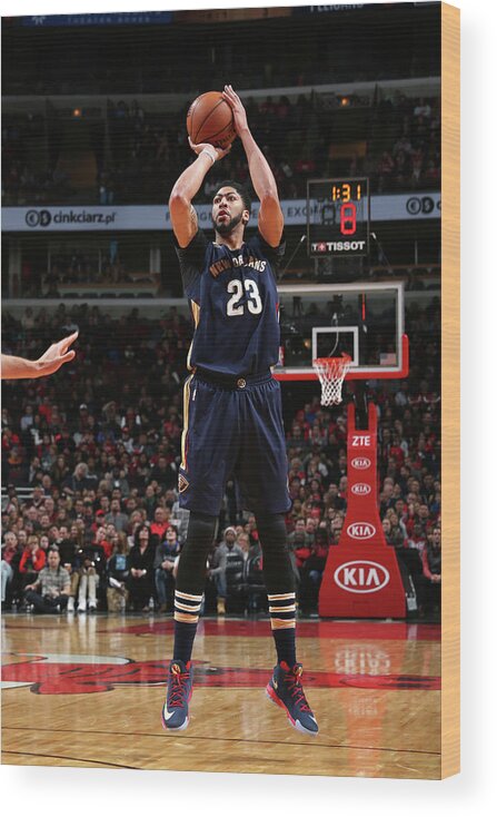 Nba Pro Basketball Wood Print featuring the photograph Anthony Davis by Gary Dineen
