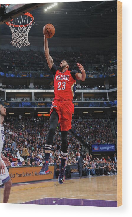Nba Pro Basketball Wood Print featuring the photograph Anthony Davis by Rocky Widner