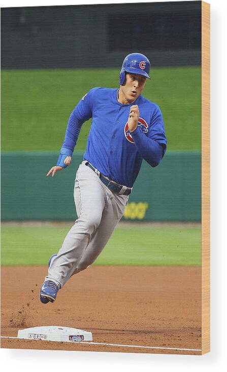 Second Inning Wood Print featuring the photograph Anthony Rizzo by Dilip Vishwanat