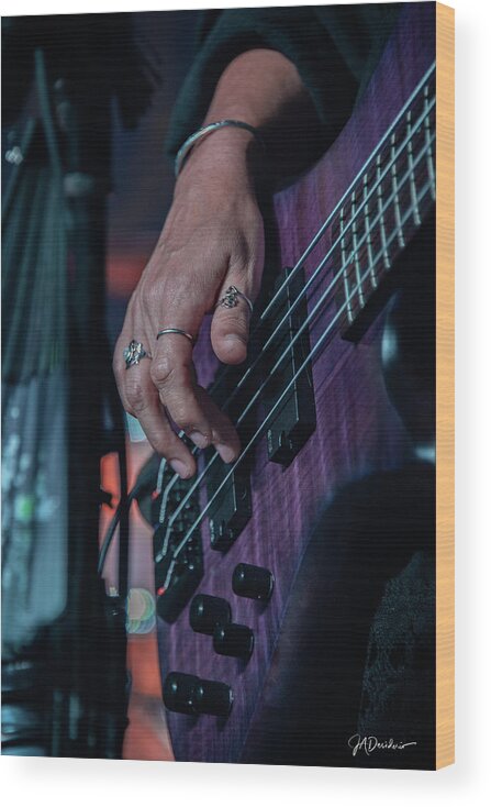  Wood Print featuring the photograph Bass Player by Joseph Desiderio