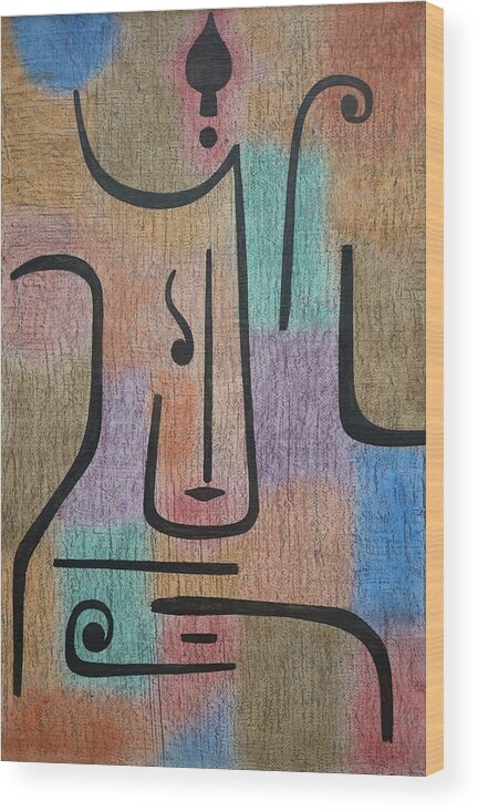 Paul Klee Wood Print featuring the painting Archangel by Paul Klee by Mango Art