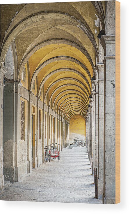 Lucca Wood Print featuring the photograph Archway in Lucca by Marla Brown