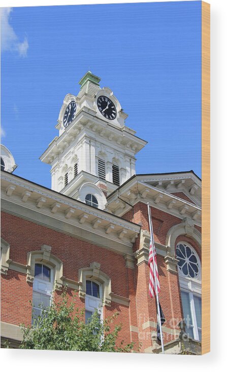 Athens County Courthouse Wood Print featuring the photograph Athens County Courthouse Athens Ohio 6420 by Jack Schultz
