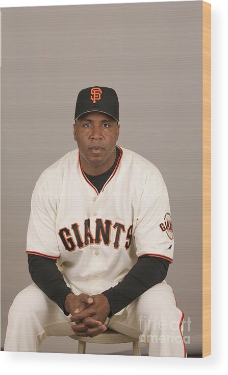 Media Day Wood Print featuring the photograph Barry Bonds by Jason Wise