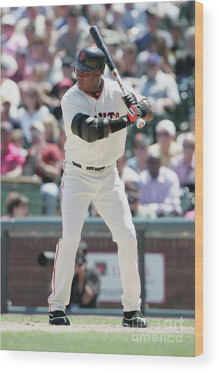 San Francisco Wood Print featuring the photograph Barry Bonds by Jed Jacobsohn