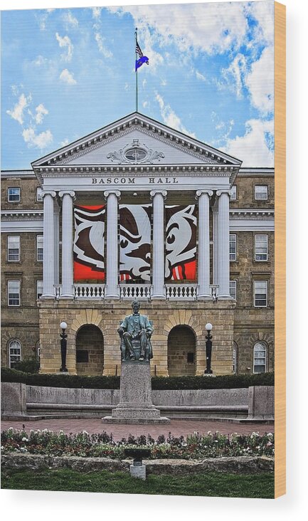 Madison Wood Print featuring the photograph Bascom Hall - Madison - Wisconsin by Steven Ralser