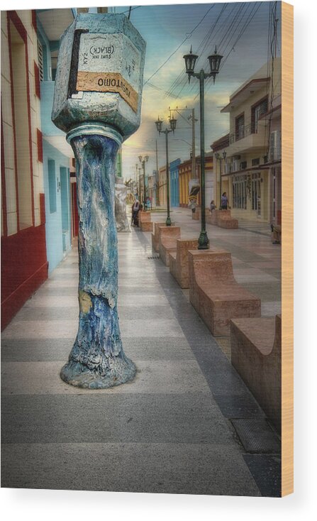 Cuba Wood Print featuring the photograph Bayamo Painters Avenue 4 by Micah Offman