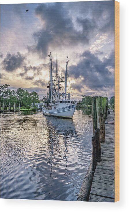 Bayou Wood Print featuring the photograph Bayou Morning, 7-28-20 by Brad Boland