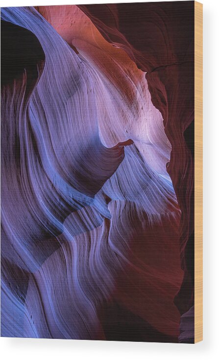 Antelope Canyon Wood Print featuring the photograph Beautiful Texture by Kim Sowa