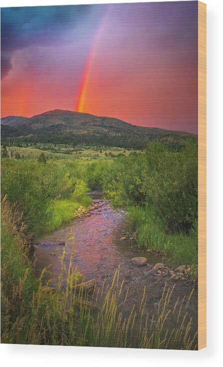 Rainbow Wood Print featuring the photograph Beaver Creek Bow by Wasatch Light