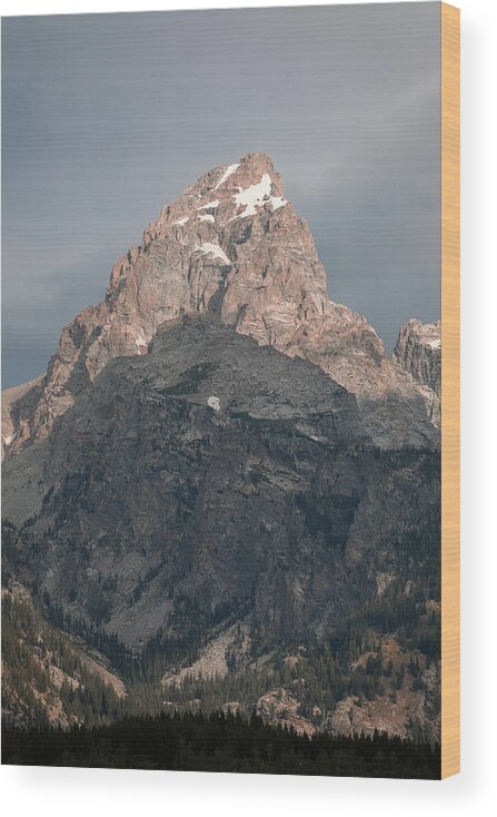 Mountain Wood Print featuring the photograph Big and Bold Teton by Go and Flow Photos