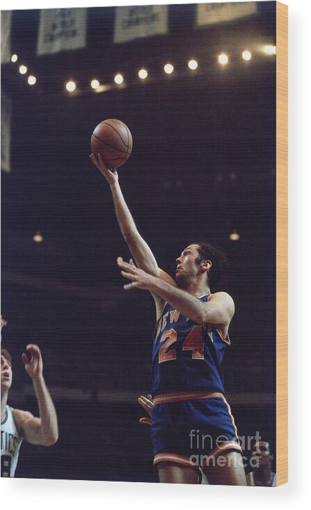 Nba Pro Basketball Wood Print featuring the photograph Bill Bradley by Nba Photos
