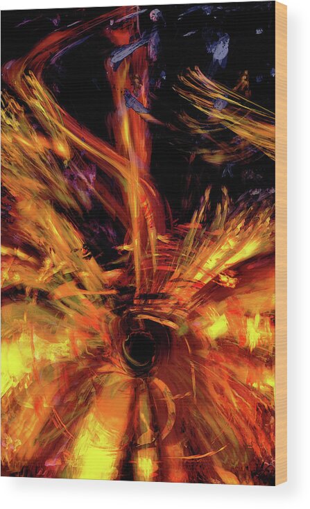 Black Hole Wood Print featuring the digital art Black Hole by Linda Sannuti