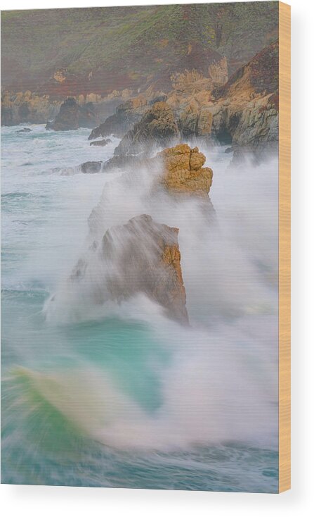 California Wood Print featuring the photograph Blue Curl Attack by Darren White