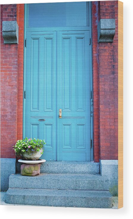 Blue Wood Print featuring the photograph Blue Doors by Rocco Leone