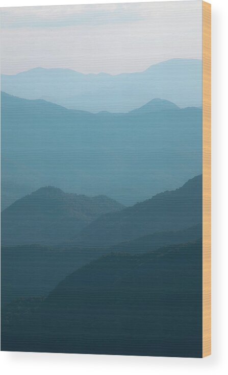 Mountain Wood Print featuring the photograph Blue Ridge Gold by Go and Flow Photos