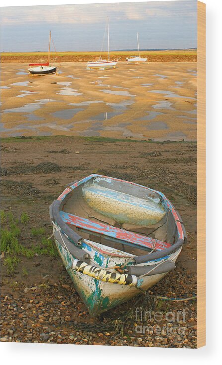 Boat Wood Print featuring the photograph Boat Of Many Colours by David Birchall