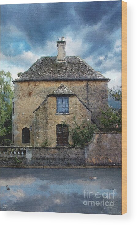 Bourton-on-the-water Wood Print featuring the photograph Bourton Gathering Storm by Brian Watt