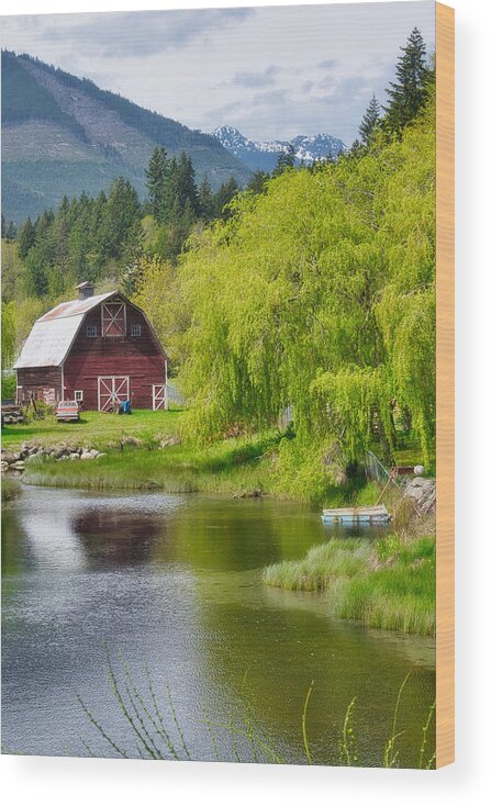 Barn Wood Print featuring the photograph Brinnon Barn by Steph Gabler