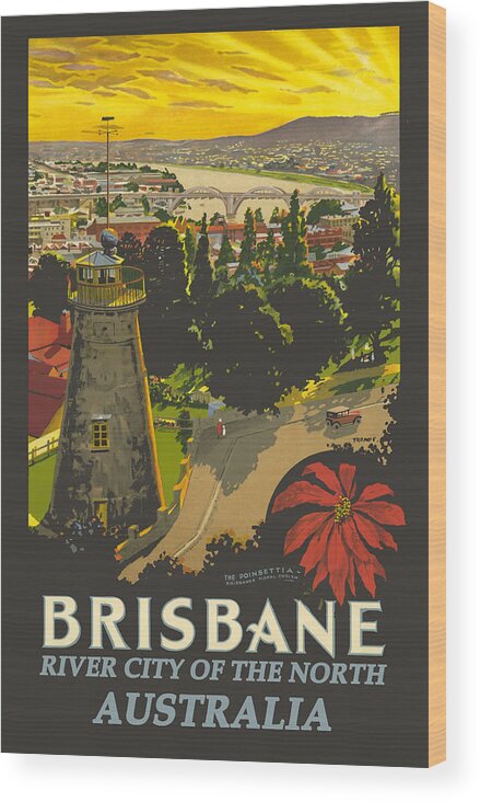 Brisbane Wood Print featuring the digital art Brisbane by Long Shot