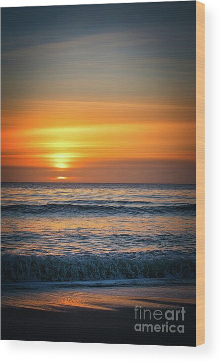 Brookings Oregon Wood Print featuring the photograph Brookings Beachfront Sunset by Michele Hancock Photography