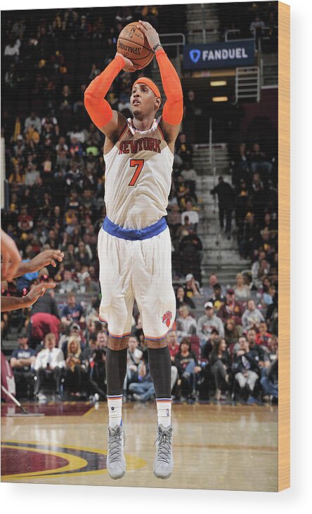 Carmelo Anthony Wood Print featuring the photograph Carmelo Anthony by David Liam Kyle