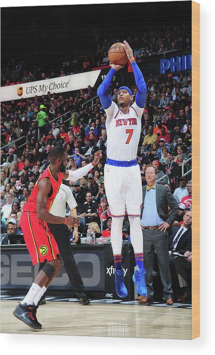 Carmelo Anthony Wood Print featuring the photograph Carmelo Anthony by Scott Cunningham