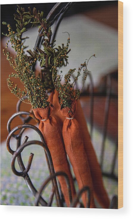 Still Life Wood Print featuring the photograph Carrots by Denise Kopko