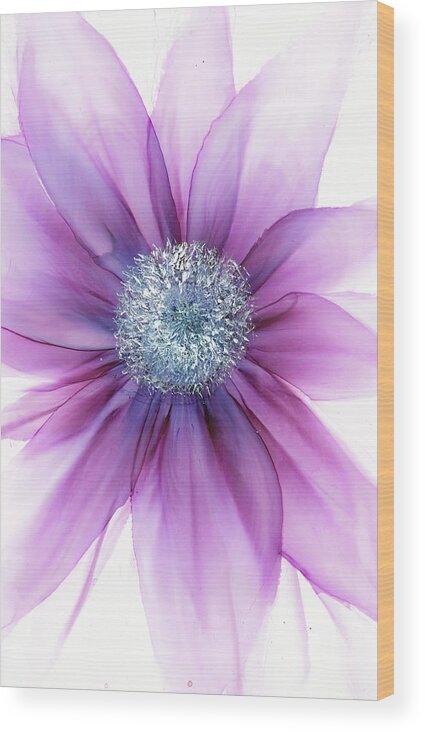 Floral Wood Print featuring the painting Center Of Attention by Kimberly Deene Langlois