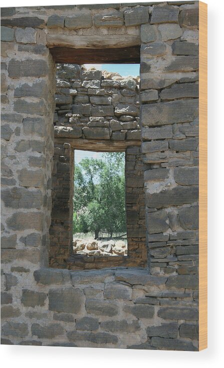 Brick Wood Print featuring the photograph Chacos Canyon, New Mexico by Leslie Struxness
