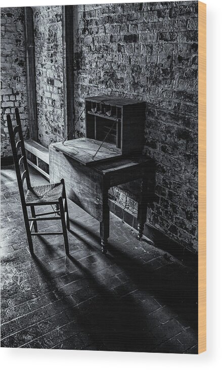 Marietta Georgia Wood Print featuring the photograph Chair And Desk by Tom Singleton