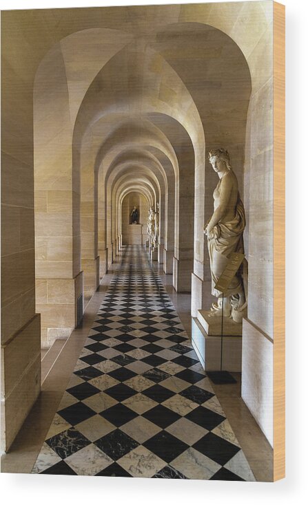 Palace Of Versailles Wood Print featuring the photograph Checkers at Versailles by John Twynam