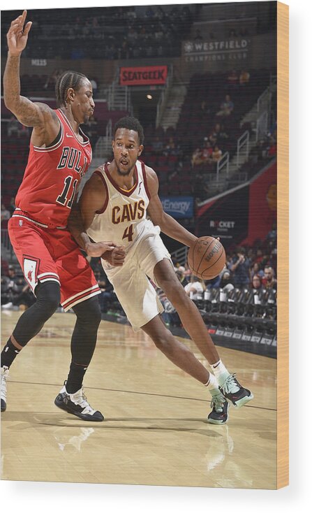 Nba Pro Basketball Wood Print featuring the photograph Chicago Bulls v Cleveland Cavaliers by David Liam Kyle