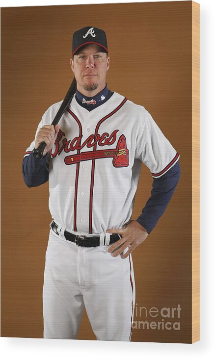 Media Day Wood Print featuring the photograph Chipper Jones by Gregory Shamus