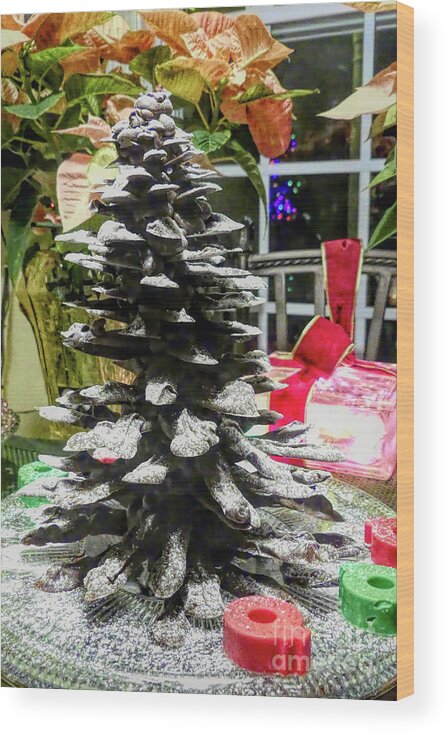 Food Wood Print featuring the photograph Chocolate Christmas Tree by Amy Dundon