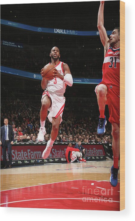 Chris Paul Wood Print featuring the photograph Chris Paul by Ned Dishman