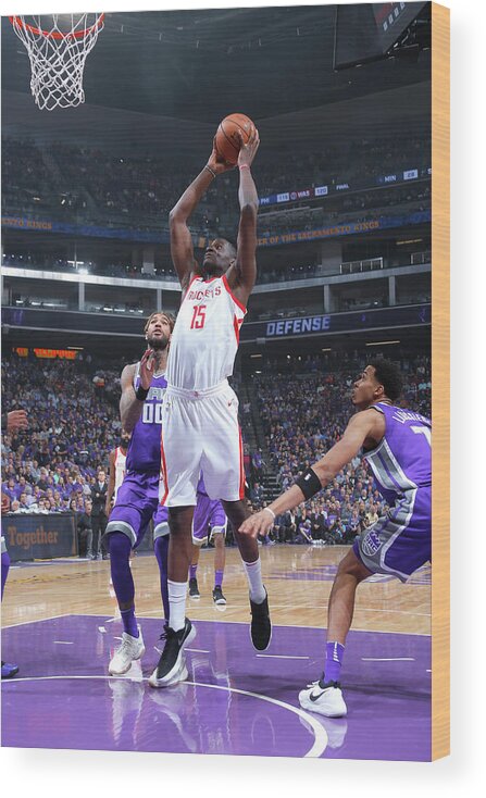 Nba Pro Basketball Wood Print featuring the photograph Clint Capela by Rocky Widner