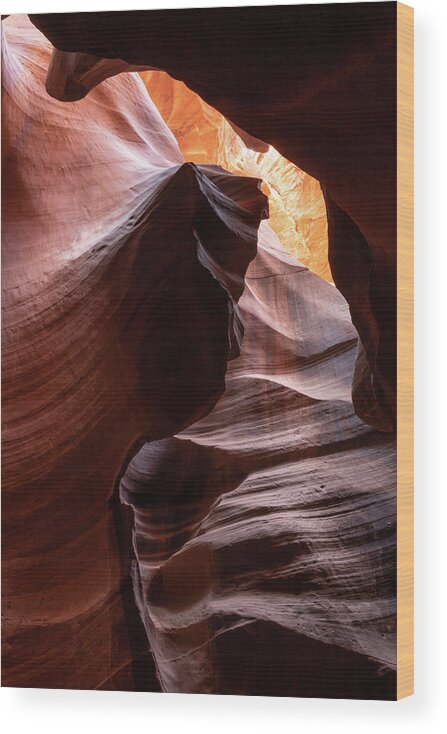Antelope Canyon Wood Print featuring the photograph Colorful Twists and Turns by Kim Sowa