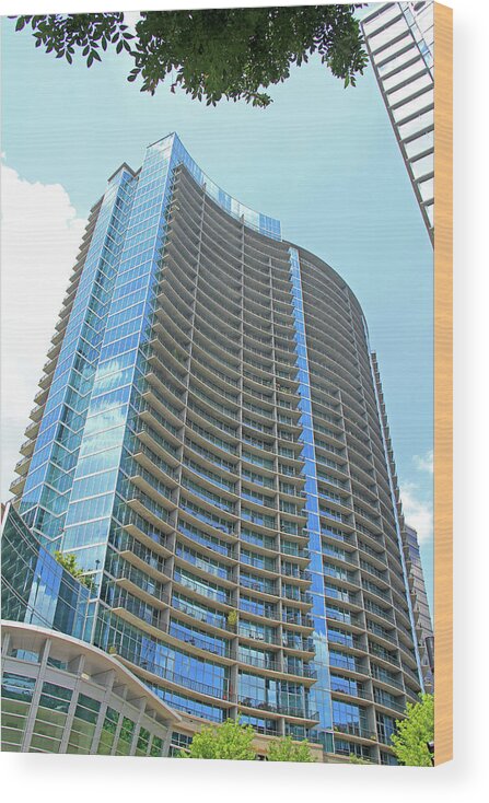 Condominium Wood Print featuring the photograph Condominium Tower - Atlanta, Ga. by Richard Krebs