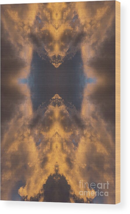 Clouds Wood Print featuring the digital art Convergence of air and light by Adriana Mueller