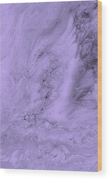 Lavender Wood Print featuring the painting Lavender Purple by Abstract Art