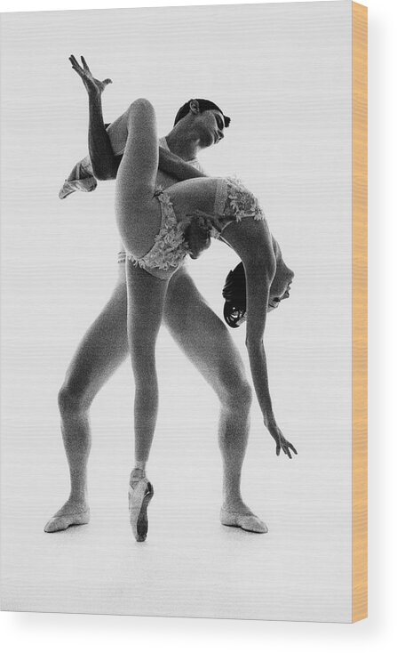 Dance Wood Print featuring the photograph Dancers in Balanchine's Bugaku by Bert Stern