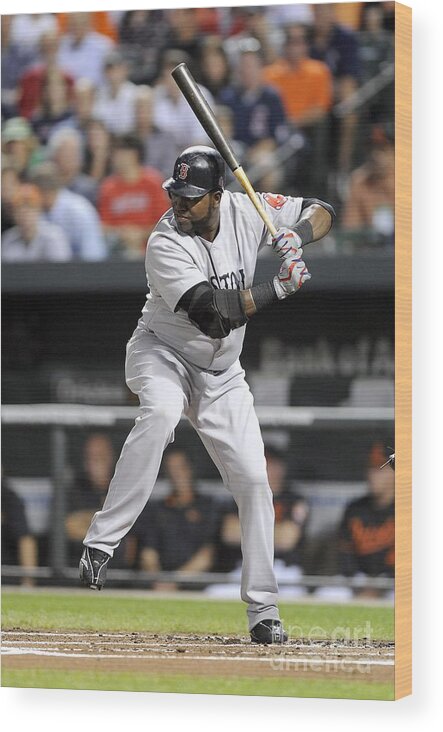 American League Baseball Wood Print featuring the photograph David Ortiz by G Fiume