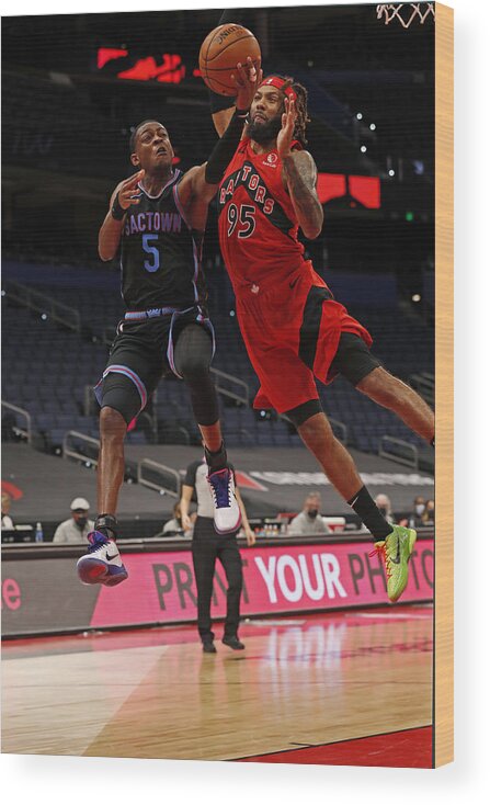 Nba Pro Basketball Wood Print featuring the photograph De'aaron Fox by Scott Audette