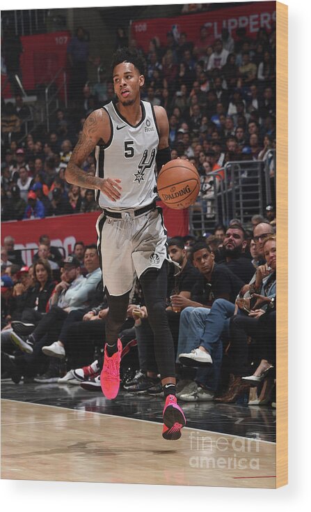 Dejounte Murray Wood Print featuring the photograph Dejounte Murray by Adam Pantozzi