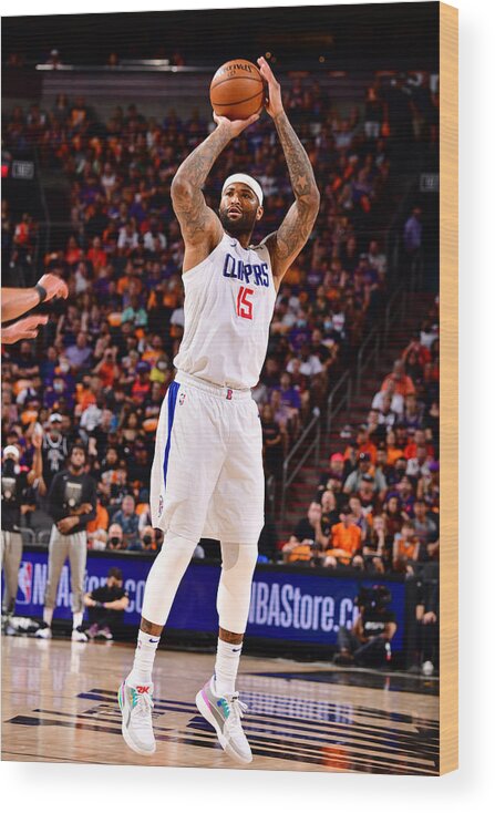 Demarcus Cousins Wood Print featuring the photograph Demarcus Cousins by Barry Gossage