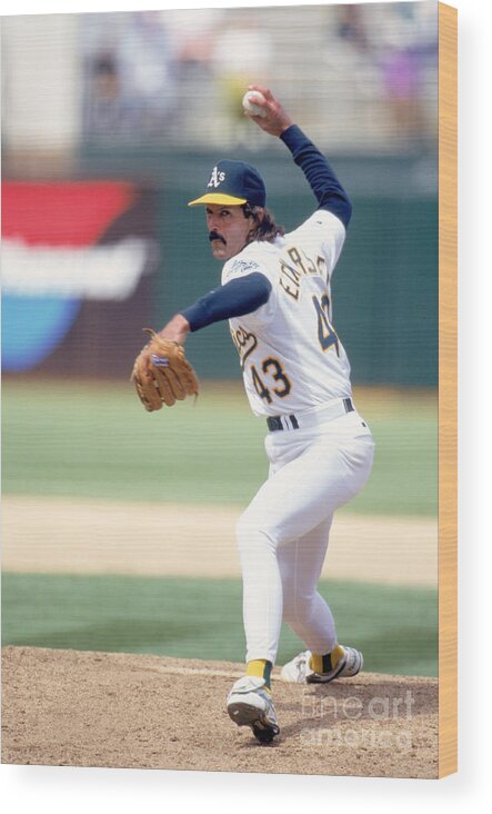 1980-1989 Wood Print featuring the photograph Dennis Eckersley by Jeff Carlick