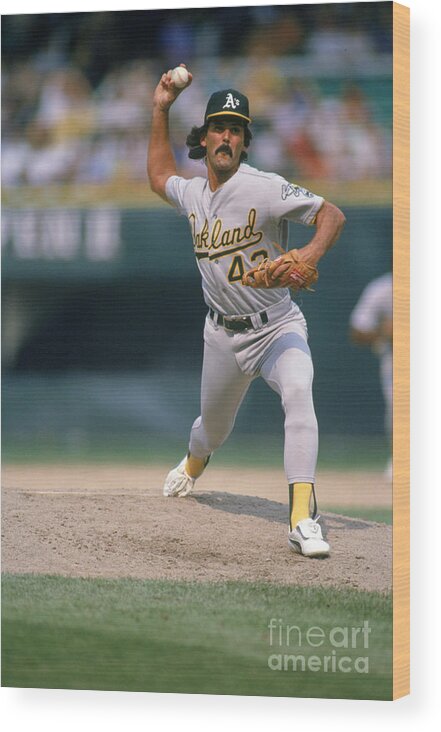 1980-1989 Wood Print featuring the photograph Dennis Eckersley by Ron Vesely