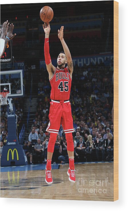 Nba Pro Basketball Wood Print featuring the photograph Denzel Valentine by Layne Murdoch